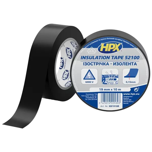 HPX XB1910 HPX52100 19мм х 10м Стрічка ПВХ ізоляційна