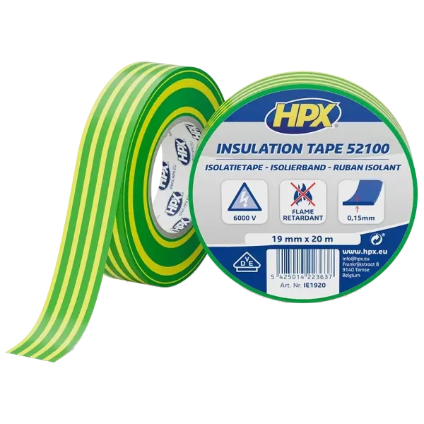 HPX IE1920 HPX52100 19мм х 20м Стрічка ПВХ ізоляційна