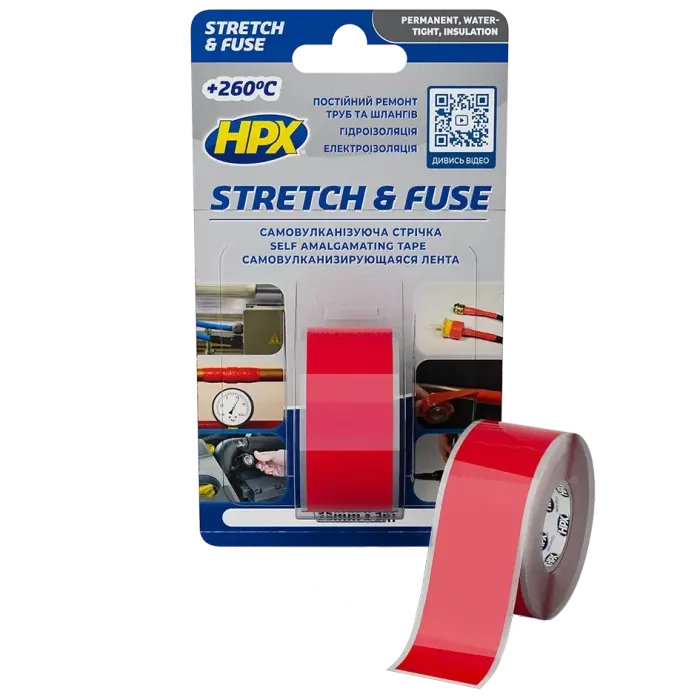 HPX SO2503 Stretch&Fuse 25мм х 3м Стрічка силіконова вулканізуюча