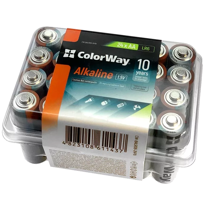СolorWay Alkaline Power щелочные AA (24шт) plastic box Батарейки