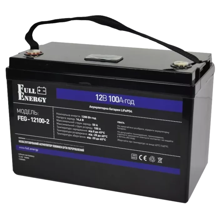 Full Energy FEG-12100-2 LiFePO4 12В 100А*г Літієва акумуляторна батарея