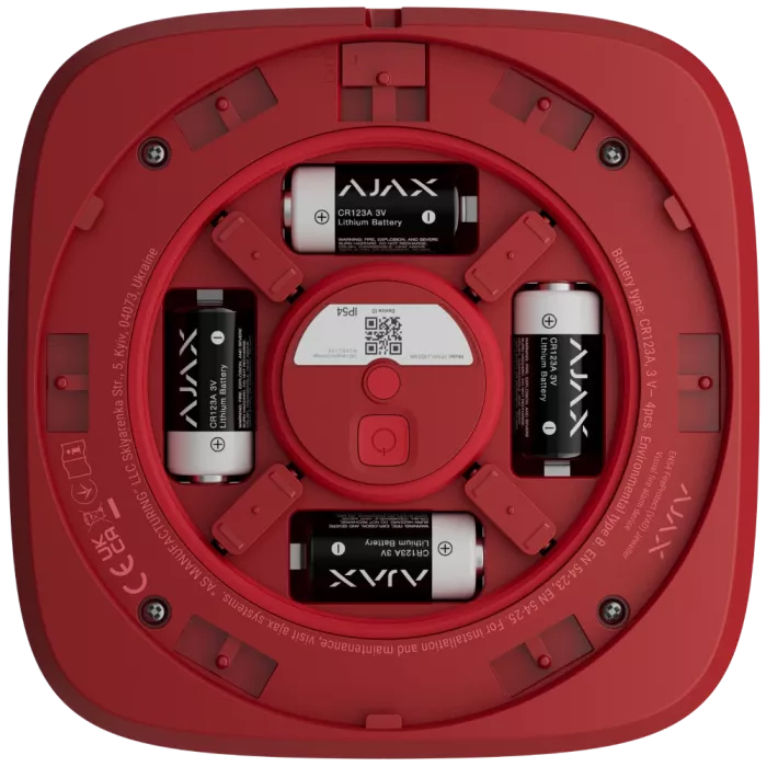Ajax EN54 FireProtect (VAD) red пожежний світловий "ВИХІД" Cповіщувач