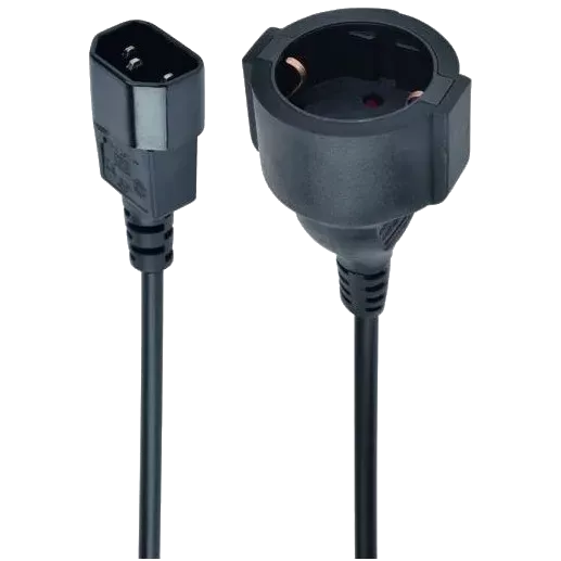 C14 - Schuko 15 см 3*0.75 мм Кабель перехідник