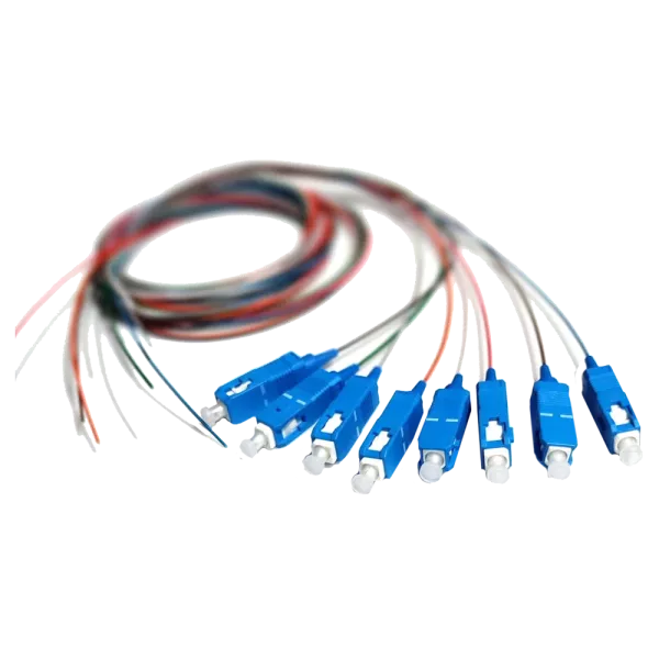 SM SC/UPC 1.5 m Easy strip для 8 вол. (Bl,Or,Gn,Br,Wh,Gr,Rd,Bk) Набір кольорових пігтейлів