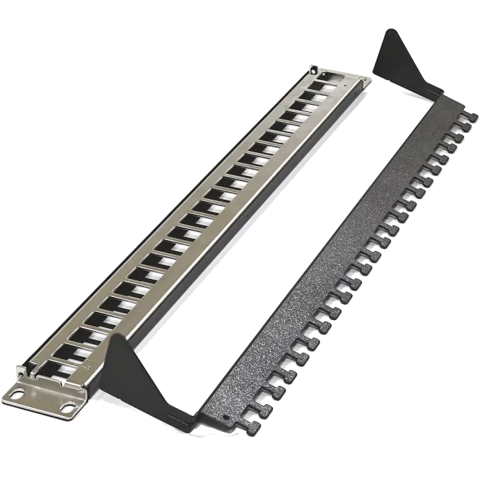 Keystone (slim) 1U 24 модуля Патч-панель