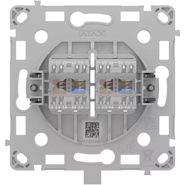 Ajax OutletCore (LAN) white Механізм інтернет розетки