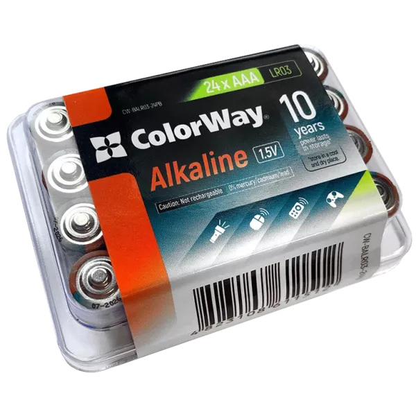 СolorWay Alkaline Power щелочные AAA (24шт) plastic box Батарейки