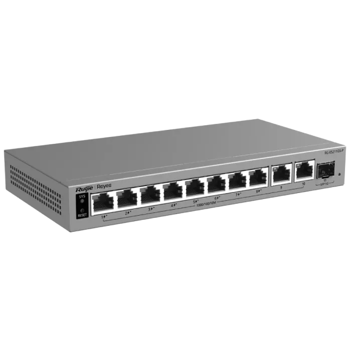Ruijie RG-ES211GS-P PoE Комутатор 11 портів керований хмарно