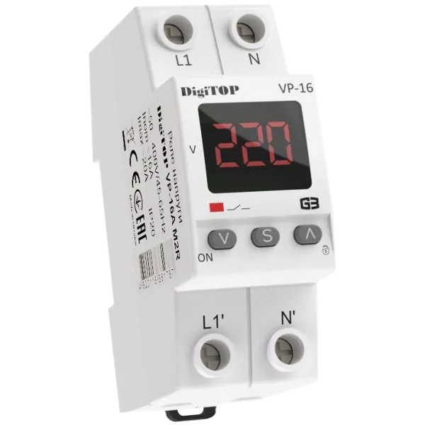 DigiTOP VP-16A M2R Реле напруги