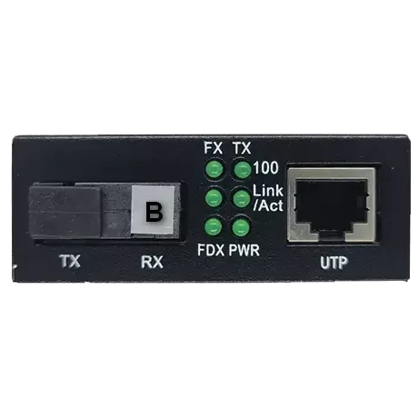 ALISTAR X5S 100M 10/100BASE-T RJ-45 - 100BASE-FX 1SM WDM SC 20KM TX1550/RX1310nm LFP Медіаконвертор