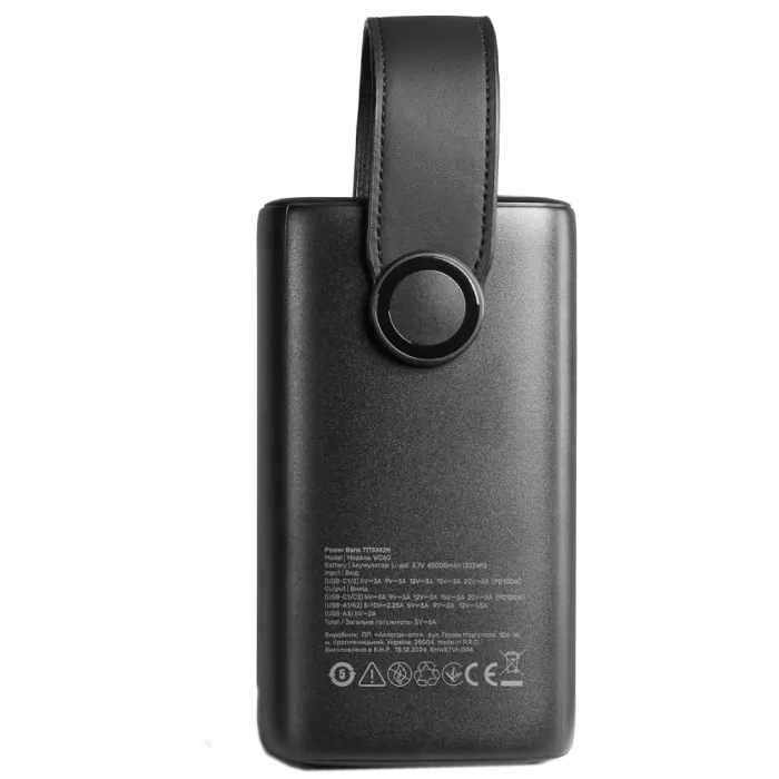 Videx TITANUM WC60 PD100W Black 60000mAh Повербанк