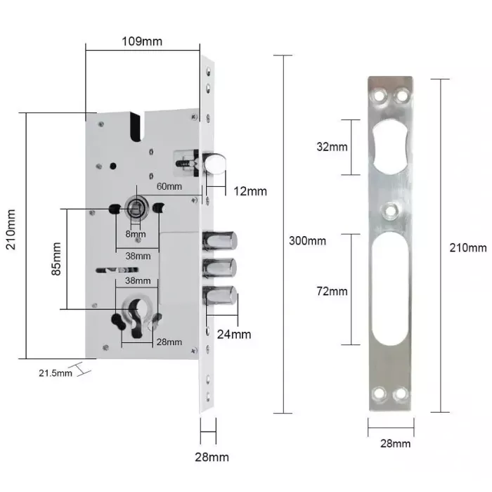 SEVEN LOCK 6085 Врізна частина