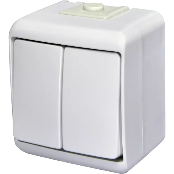 ETI Hermetics 4668001 Вимикач 2-клавішний накладний, білий, IP 54