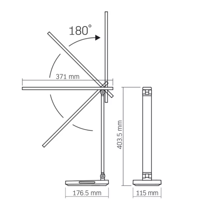 VIDEX VL-TF17B 18W 1800-6500K LED лампа настільна з бездротовою зарядкою
