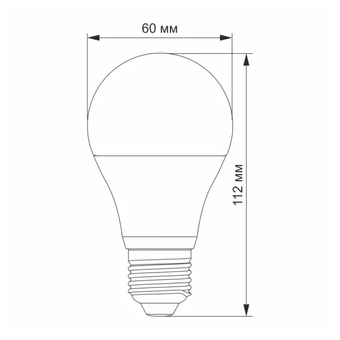VIDEX A60е 10W E27 3000K 220V LED лампа