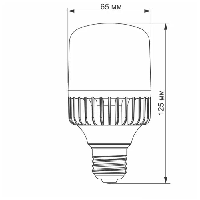 VIDEX A65 20W E27 5000K 220V LED лампа