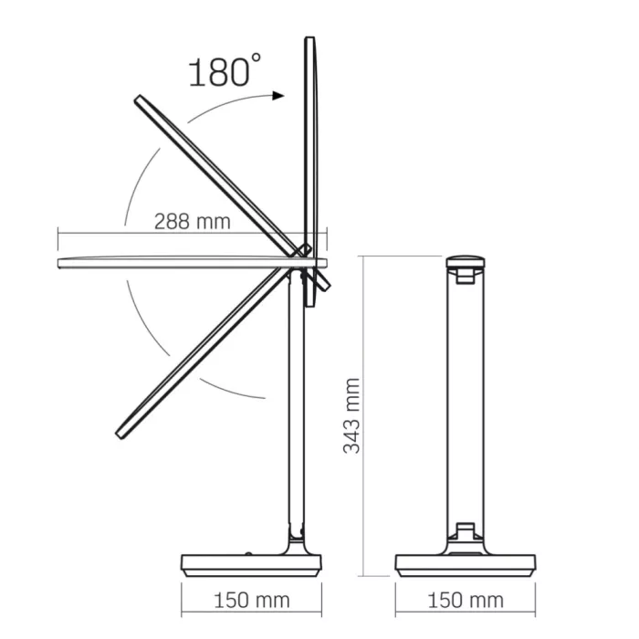 VIDEX VL-TF16W 5W 1800-5000K LED лампа настільна з акумулятором