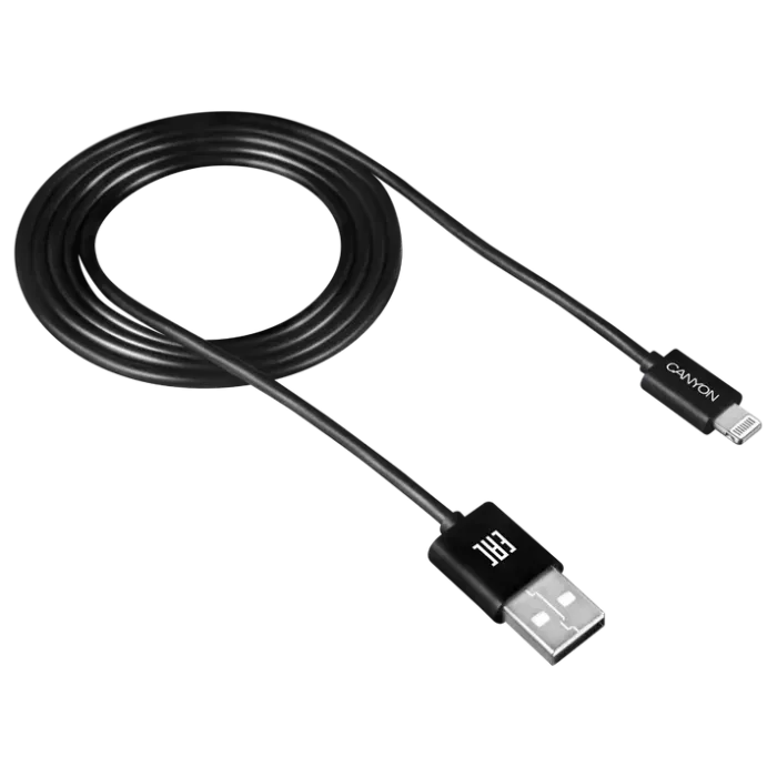 Canyon CFI1B black (Lightning - USB-A) 1м Кабель