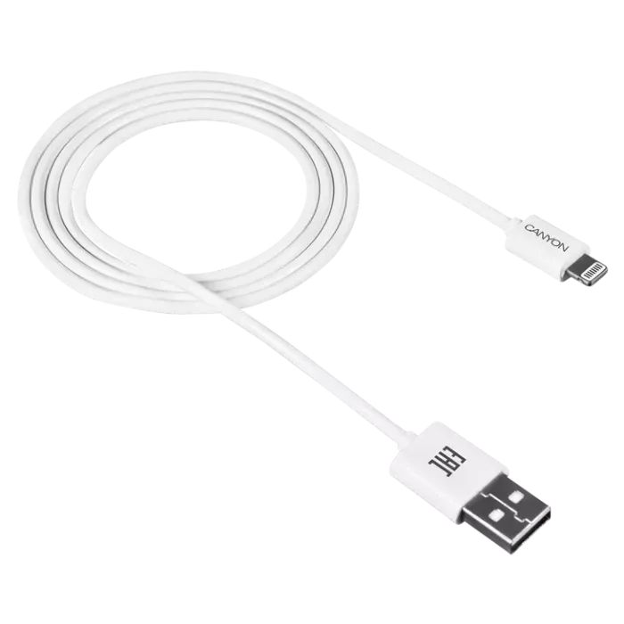 Canyon CFI1W white (Lightning - USB-A) 1м Кабель