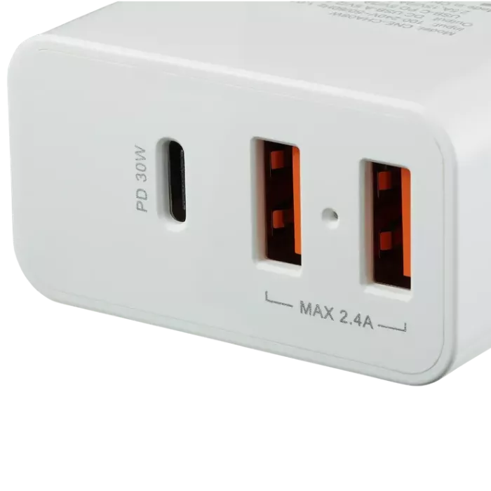 Canyon H-08 white (QC/PD 30W) Сетевое зарядное устройство
