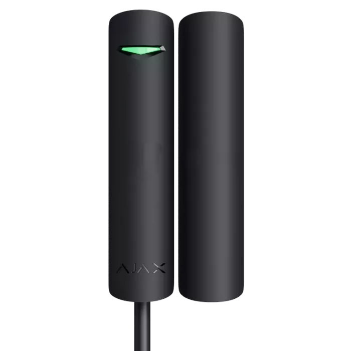 Дротовий магнітоконтактний сповіщувач Ajax Superior DoorProtect Plus black Fibra