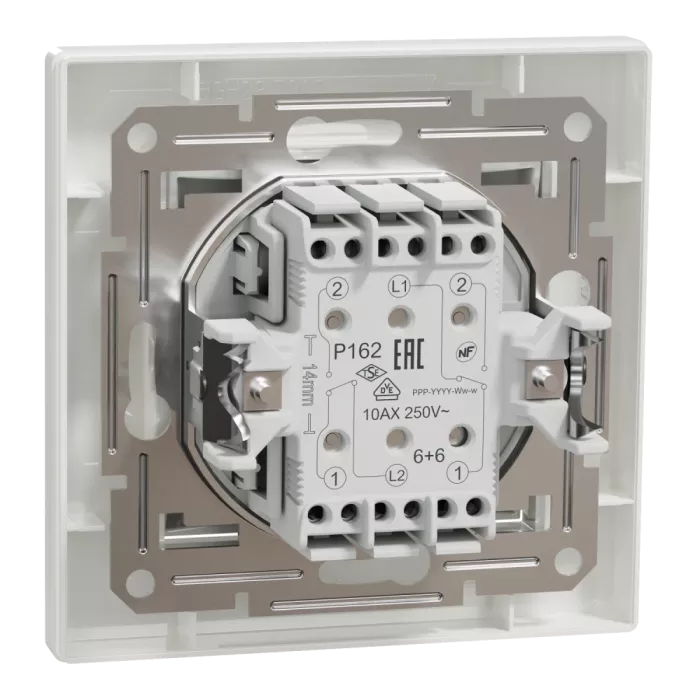 Schneider Electric ASFORA EPH0600121 Вимикач 2-кл. білий прохідний