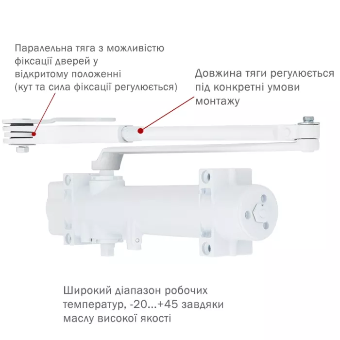 RYOBI 4550 DS-4550P WHITE BC/DA PRL_HO_ARM Доводчик 120кг 1400мм