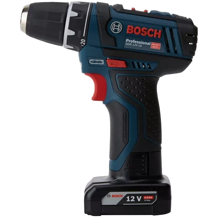 Bosch Professional GSR 12V-15 Акумуляторний дриль-шурупокрут + набір біт + свердла (39 шт.)