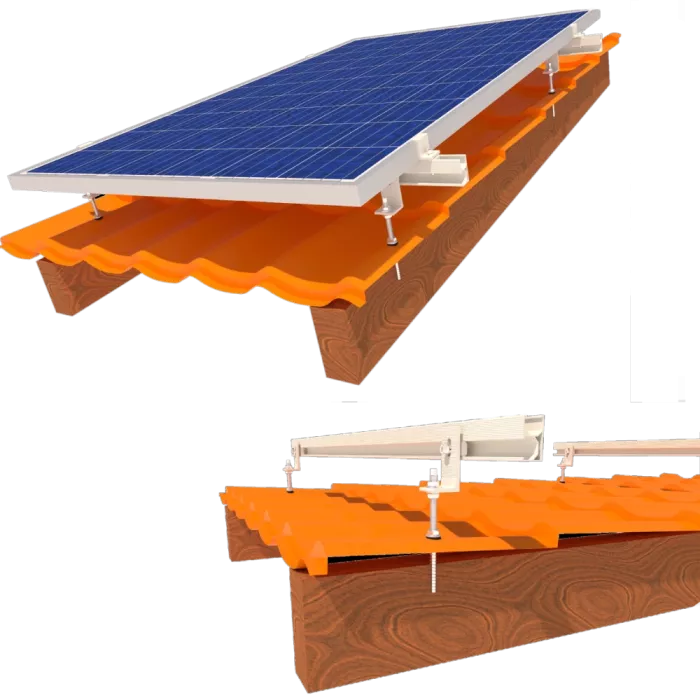 InstallKit IK-XL-M-8 кріплення 8 сонячних панелей до 1145мм металочерепиця профнастил шифер Комплект