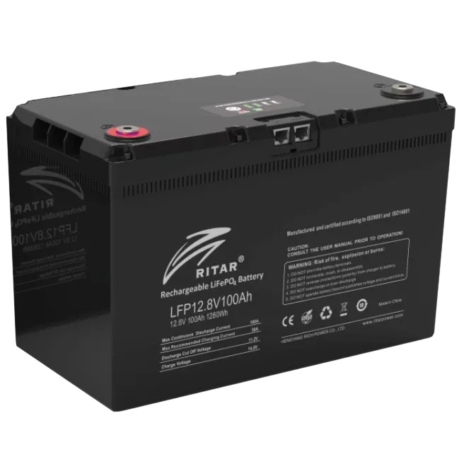 Ritar LFP12.8V100AHG24 Аккумуляторная батарея с bluetooth и подогревом