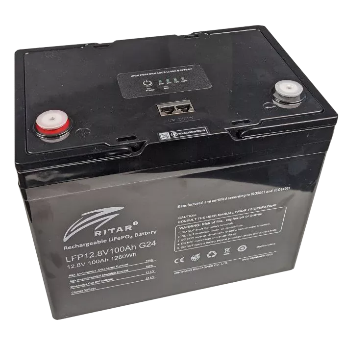 Ritar LFP12.8V100AHG24 Аккумуляторная батарея с bluetooth и подогревом