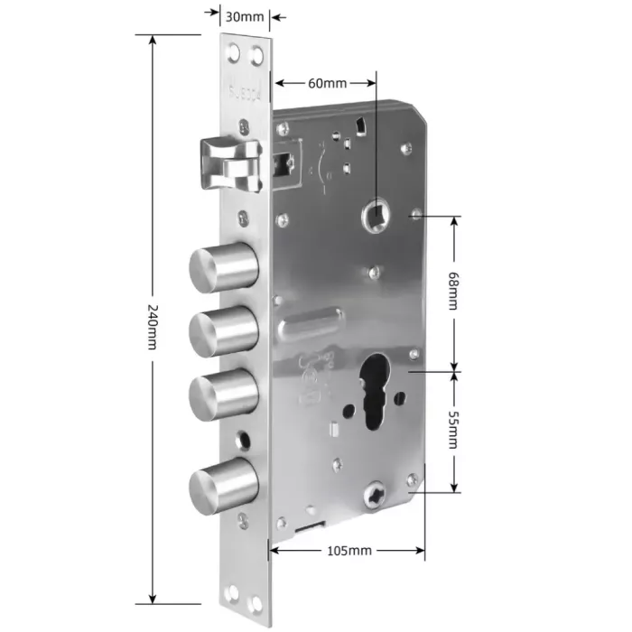 SEVEN LOCK 6068R (Round) Врезная часть