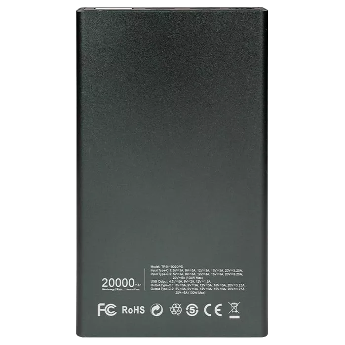 Trinix TPB-10020PD Grey PPS 20 000 мА*г Повербанк