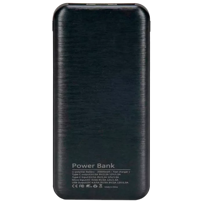 Kraft KPB-2020FC (20000 mAh) Black Повербанк