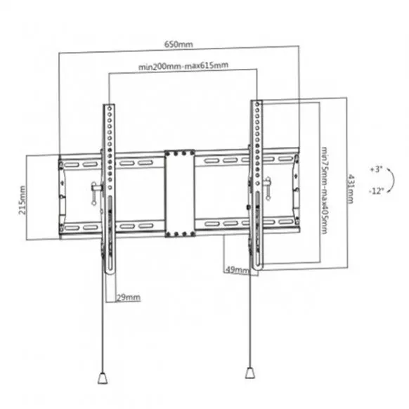 Gembird WM-80T-01 37-80" 70 кг Кронштейн для телевизора