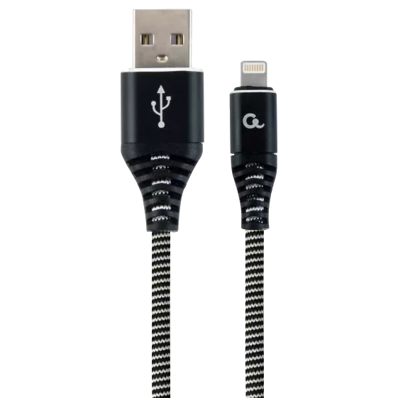 Cablexpert CC-USB2B-AMLM-1M-BW USB A - Lightning 1м Кабель