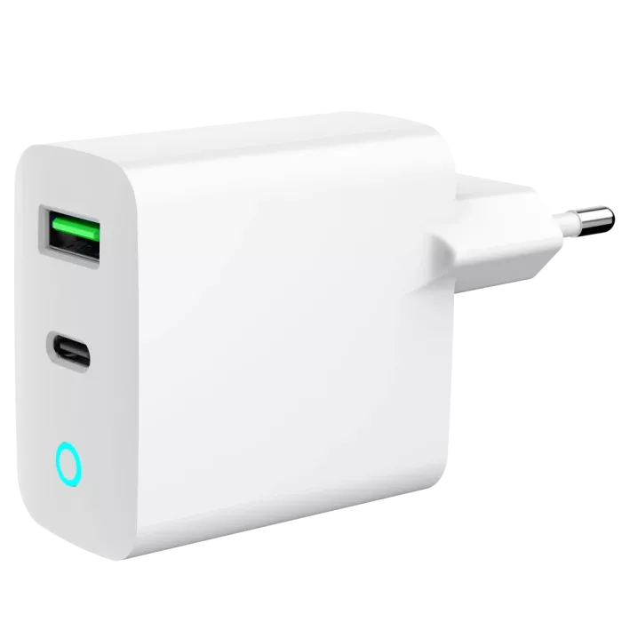 Gembird TA-UC-PDQC20L-W-01 1 USB-A + 1 Type-C (PD20Вт + QC3.0 18Вт) Мережевий зарядний пристрій