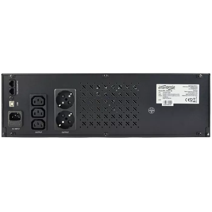 EnerGenie UPS-RACK-1200 1200ВA аппроксимированная синусоида Джерело безперебійного живлення