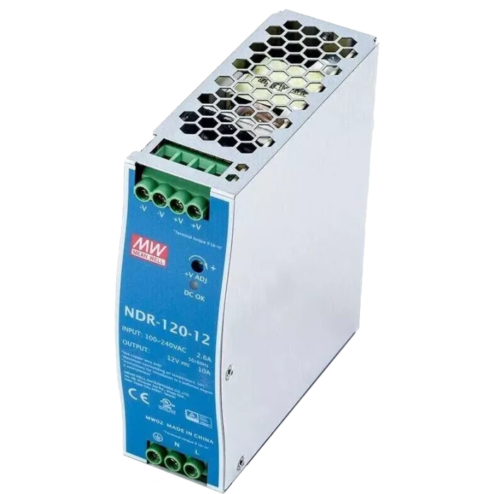 NDR-120-12 120Вт 10A 12В на DIN-рейке Блок питания Mean Well
