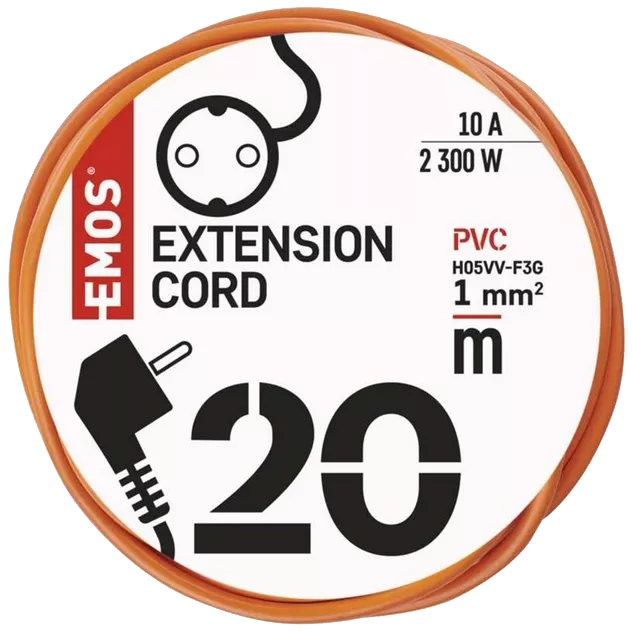 EMOS P01220 1 розетка 20 м Мережевий подовжувач