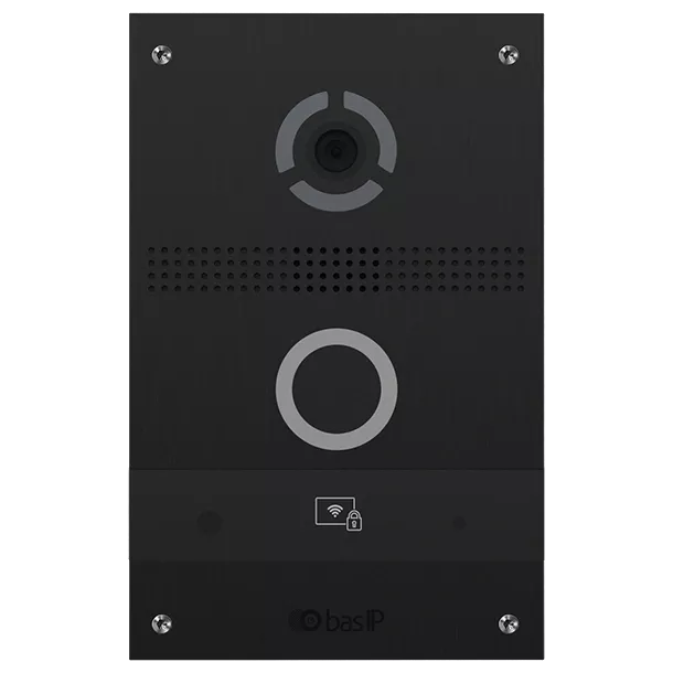 Bas-IP AV-08FB black IP панель виклику з розпізнаванням облич і зчитувачем UKEY
