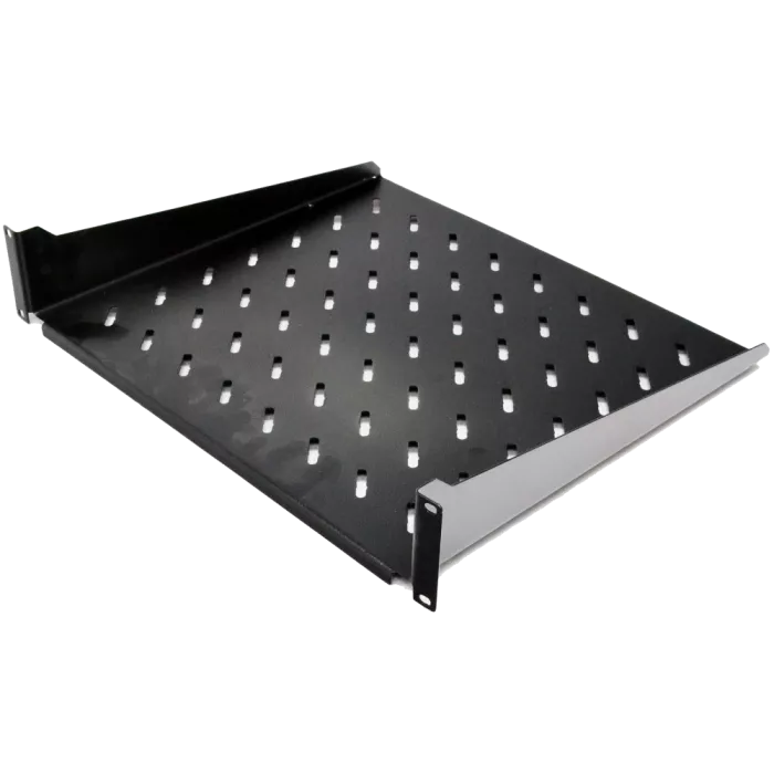 19" 2U 400мм Полиця консольна чорна