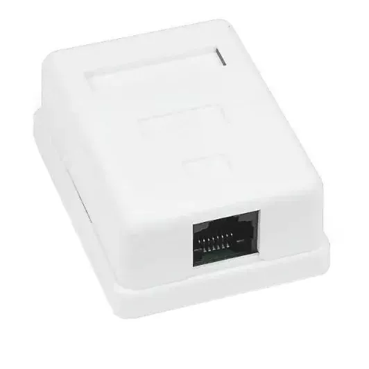MB-UTP1 Розетка 1-портова RJ45 UTP, біла, 5E