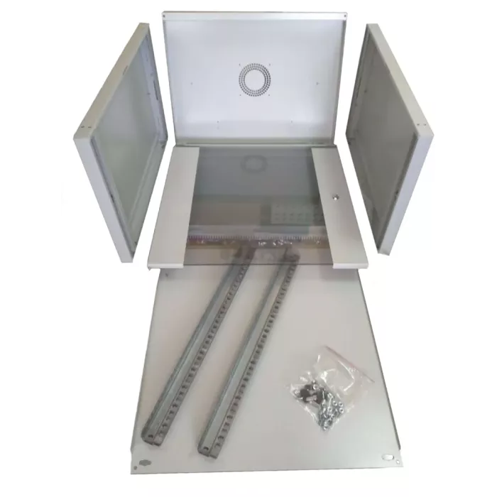 WMNC66-15U-FLAT Шафа 15U 600x60 мм настінна розбірна Hypernet