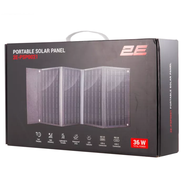 2E 36 Вт портативна USB-C 20W, USB-A 18W5 x 160 Сонячна панель
