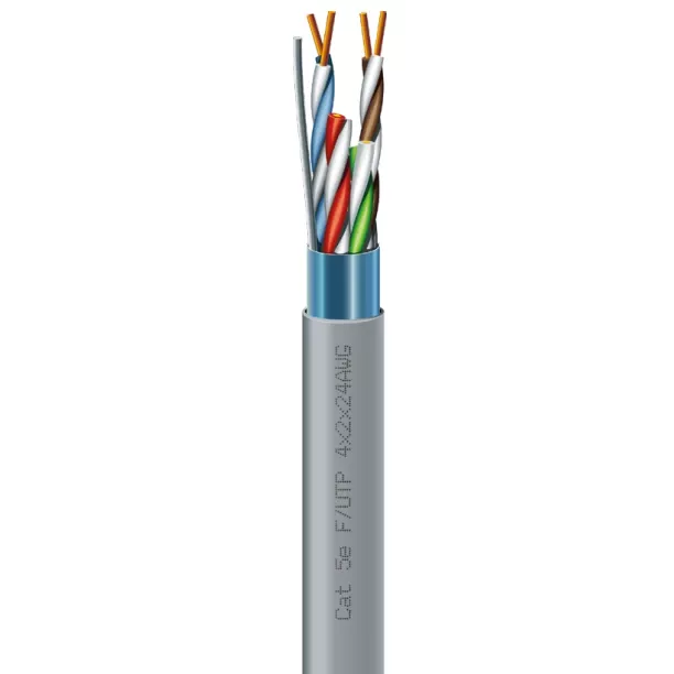 Cat. 5e F/UTP 4х2х24 AWG (7091000) бухта 305м. Кабель вита пара ЗЗКМ (FTP мідь внут)