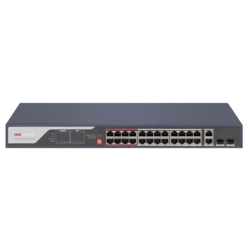 Hikvision DS-3E0326P-E(C) PoE Комутатор 24 порти некерований