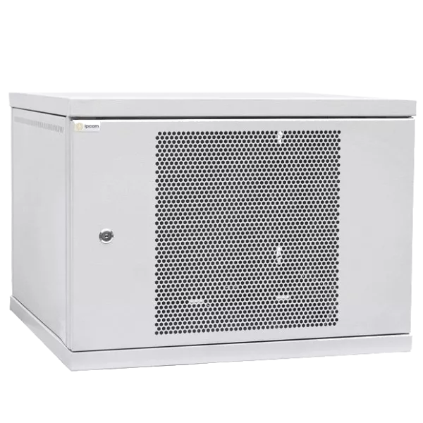IPCOM 9U 600x450 Шкаф телекоммуникационный двери перф (серый)