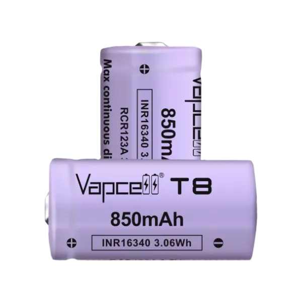 Vapcell T8 INR16340 (CR123A) 850 mah 3A, Li-ion Акумулятор