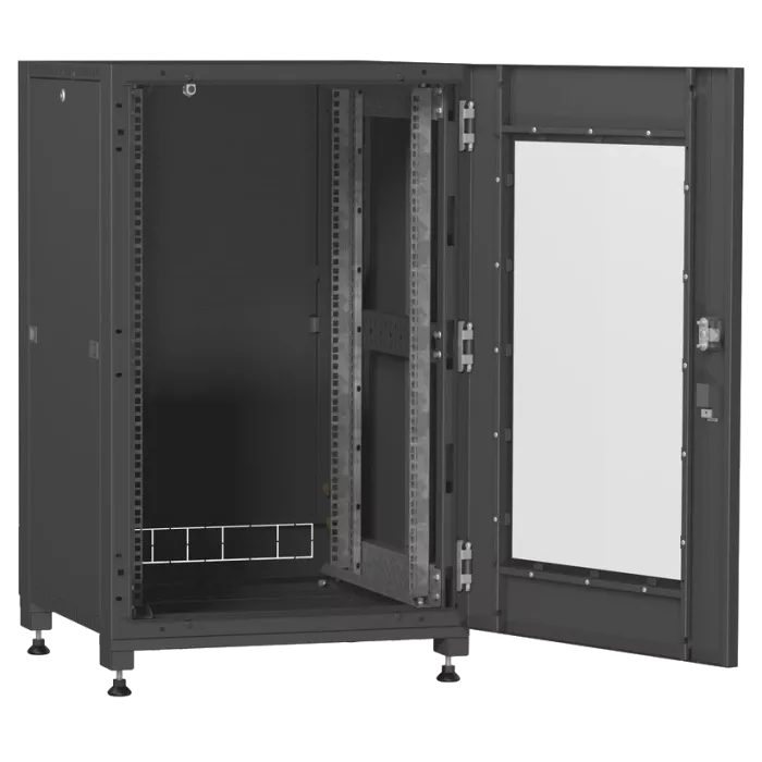IPCOM С-18U-06х06-ДC-ПГ-9005 Шкаф телекоммуникационный напольный